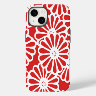 Coques Pour iPhone Humeurs asiatiques rouges florales