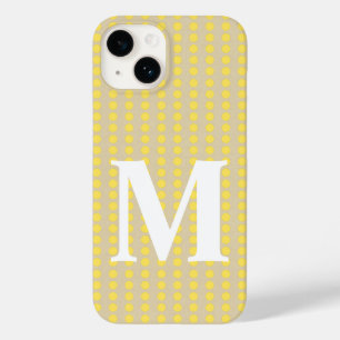 Coque Pour iPhone 14 Humeurs d'épices moutarde points avec monogramme