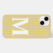 Coques Case-Mate iPhone Humeurs d'épices moutarde points avec monogramme (Verso (horizontal))