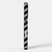Coques Case-Mate iPhone Humeurs marocaines noires Chevrons avec monogramme (Verso / Droite)