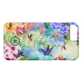 Coques Case-Mate iPhone Hummingbirds et fleurs (Dos (Horizontal))