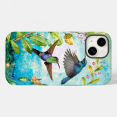 Coques Case-Mate iPhone Hummingbirds Sunrise Floral Garden Botanique (Verso (horizontal))