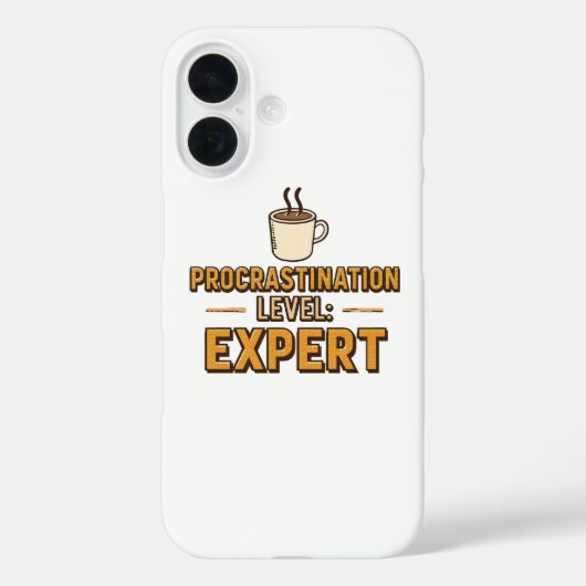 Coques Case-Mate iPhone Humorous Procrastinator with Coffee (Verso)
