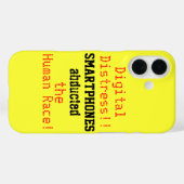 Coques Case-Mate iPhone Humour de détresse numérique jaune rouge (Verso (horizontal))