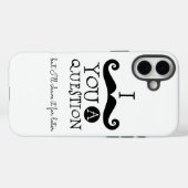 Coques Case-Mate iPhone Humour de moustache blanc noir (Verso (horizontal))