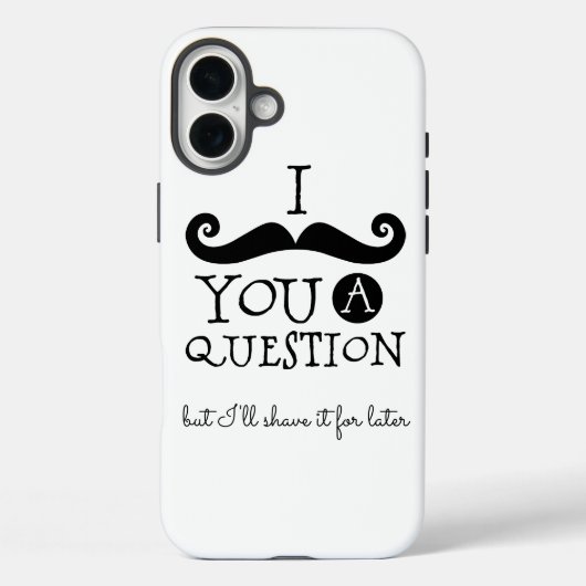 Coques Case-Mate iPhone Humour de moustache blanc noir (Verso)