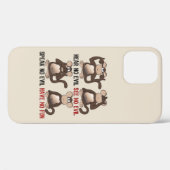 Coques Case-Mate iPhone Humour des singes sages (Verso (horizontal))