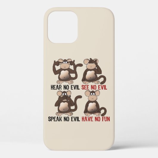 Coques Case-Mate iPhone Humour des singes sages (Verso)