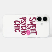 Coques Case-Mate iPhone Humour Fille Délurée aux Lèvres Roses (Verso (horizontal))