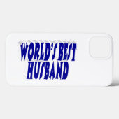 Coques Case-Mate iPhone Husband with blue text (Verso (horizontal))