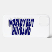 Coques Case-Mate iPhone Husband with dark blue text  (Verso (horizontal))