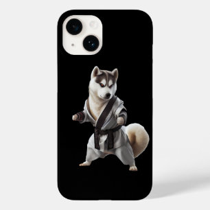Coque Pour iPhone 14 Husky Dog Jouer Karate, Champion de Karate Husky D