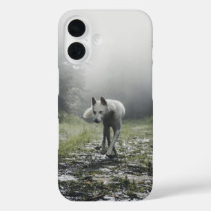 Coques iPhone 16 Husky sibérien blanc