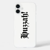 Coques Case-Mate iPhone Huzzah ! {Typographie médiévale} (Verso)