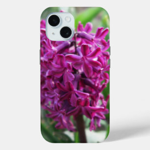 Coque Pour iPhone 15 hyacinthes pourpres fleur de printemps