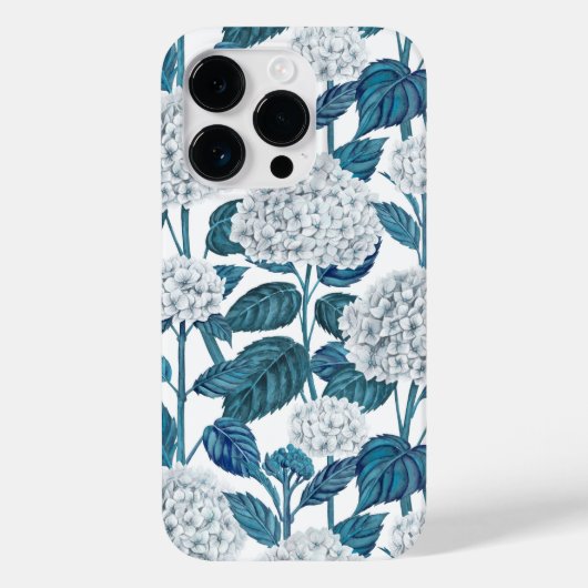 Coques Case-Mate iPhone Hydrangea blanc aquarelle (Verso)