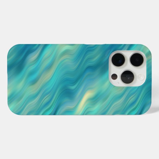 Coques Case-Mate iPhone Hydrangea bleu texture ondulée (Verso (horizontal))