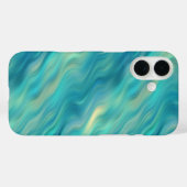 Coques Case-Mate iPhone Hydrangea bleu texture ondulée (Verso (horizontal))