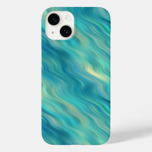 Coques Case-Mate iPhone Hydrangea bleu texture ondulée (Verso)