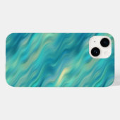 Coques Case-Mate iPhone Hydrangea bleu texture ondulée (Verso (horizontal))