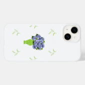 Coques Case-Mate iPhone Hydrangea Bleu Vase Vert Motif Côté Mer (Verso (horizontal))