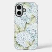 Coques Case-Mate iPhone Hydrangea Bleue Élégante Aquarelle  (Verso)