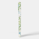 Coques Case-Mate iPhone Hydrangea Bleue Monogramme Aquarelle (Verso / Gauche)