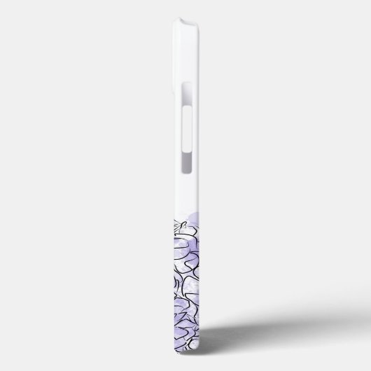 Coques Case-Mate iPhone Hydrangea Elegant Bleu Soeur Personnalisée (Verso / Gauche)