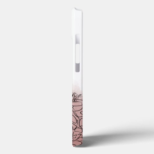 Coques Case-Mate iPhone Hydrangea Élégante Personnalisée Fille Rose (Verso / Gauche)