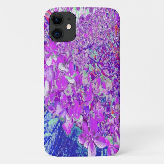 Coques Case-Mate iPhone Hydrangea Limelight Élégant Violet et Bleu (Dos)