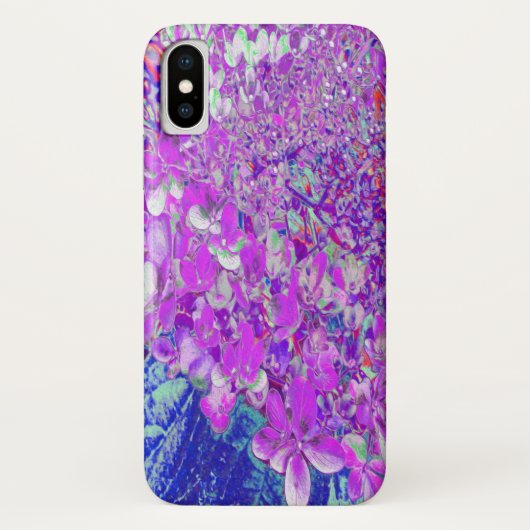 Coques Case-Mate iPhone Hydrangea Limelight Élégant Violet et Bleu (Dos)