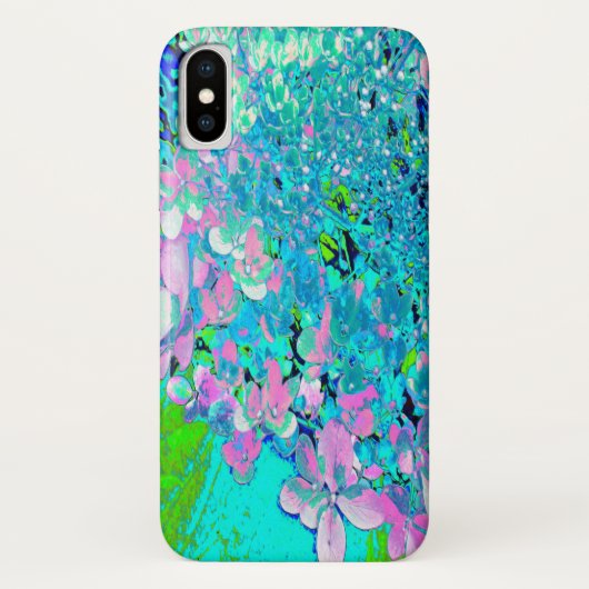 Coques Case-Mate iPhone Hydrangea Limelight Rose Et Bleu Élégant (Dos)