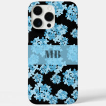 hydrangea nom floral initiales monogramme unique