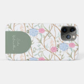 Coques Case-Mate iPhone Hydrangea Personnalisable de Style Grandmillennial (Dos (Horizontal))