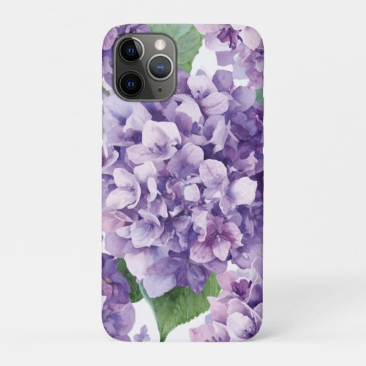 Coques Case-Mate iPhone Hydrangea Violette Fleur Lavande Aquarelle (Dos)