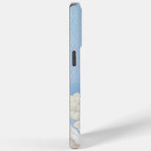 Coques Case-Mate iPhone Hydrangeas Blancs Sur Bleu Aquarelle (Verso / Droite)