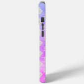 Coques Case-Mate iPhone Hydrangeas blancs sur fond aquarelle dégradé (Verso / Gauche)