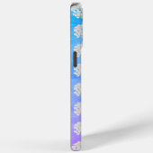 Coques Case-Mate iPhone Hydrangeas blancs sur fond aquarelle dégradé (Verso / Droite)