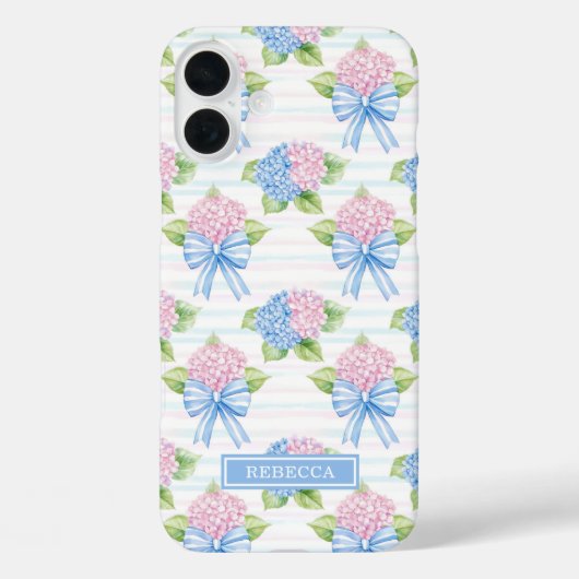 Coques Case-Mate iPhone Hydrangeas Bleues et Roses (Verso)