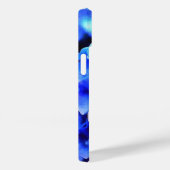 Coques Case-Mate iPhone Hydrangée bleue Monogramme Floral (Verso / Droite)