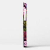 Coques Case-Mate iPhone Hydrangée, foncé, motif floral transparent. (Verso / Gauche)