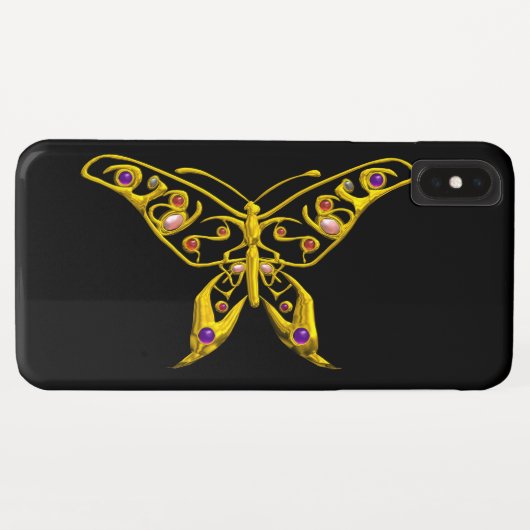 Coques Case-Mate iPhone HYPER BUTTERFER Noir (Dos (Horizontal))