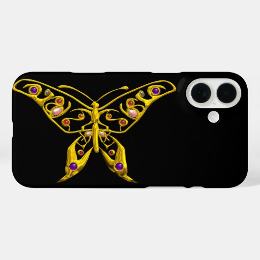 Coques Case-Mate iPhone HYPER BUTTERFER Noir (Verso (horizontal))
