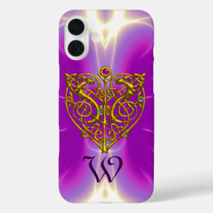 iPhone 16 Plus Case HYPER VALENTINE MONOGRAM rose Fuchsia violet