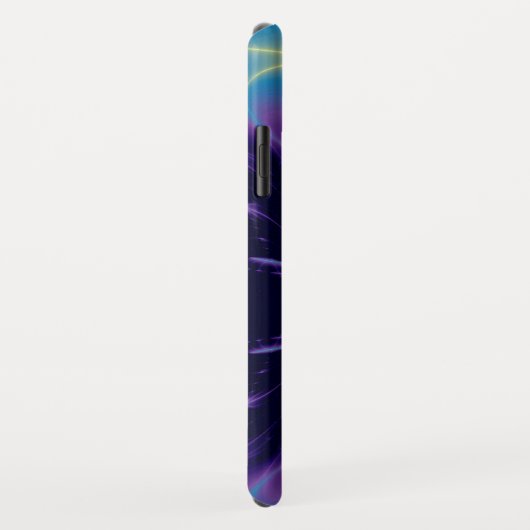 Coques Case-Mate iPhone HYPER VALENTINE MONOGRAMME Bleu pourpre (Dos/Droite)