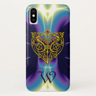 Coques Pour iPhone HYPER VALENTINE MONOGRAMME Rose Fuchsia Violet