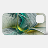 Coques Case-Mate iPhone Hypnotique Abstrait Golden Turquoise Turquoise Fra (Verso (horizontal))