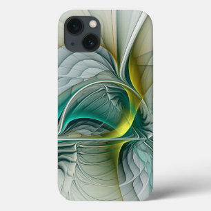 Coques Pour iPhone Hypnotique Abstrait Golden Turquoise Turquoise Fra