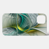 Coques Case-Mate iPhone Hypnotique Abstrait Golden Turquoise Turquoise Fra (Verso (horizontal))