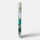 Coques Case-Mate iPhone Hypnotique Abstrait Golden Turquoise Turquoise Fra (Verso / Droite)